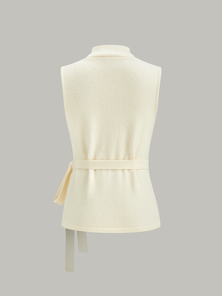 Cable Knit Wrap Vest