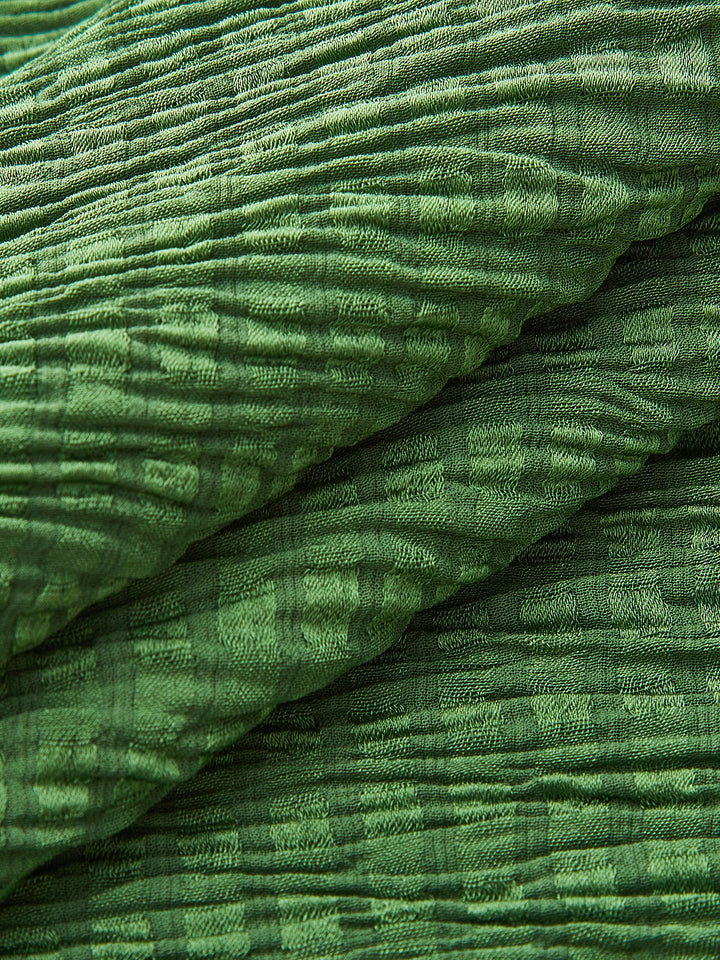 Wide-Leg Pants with Textured Pattern