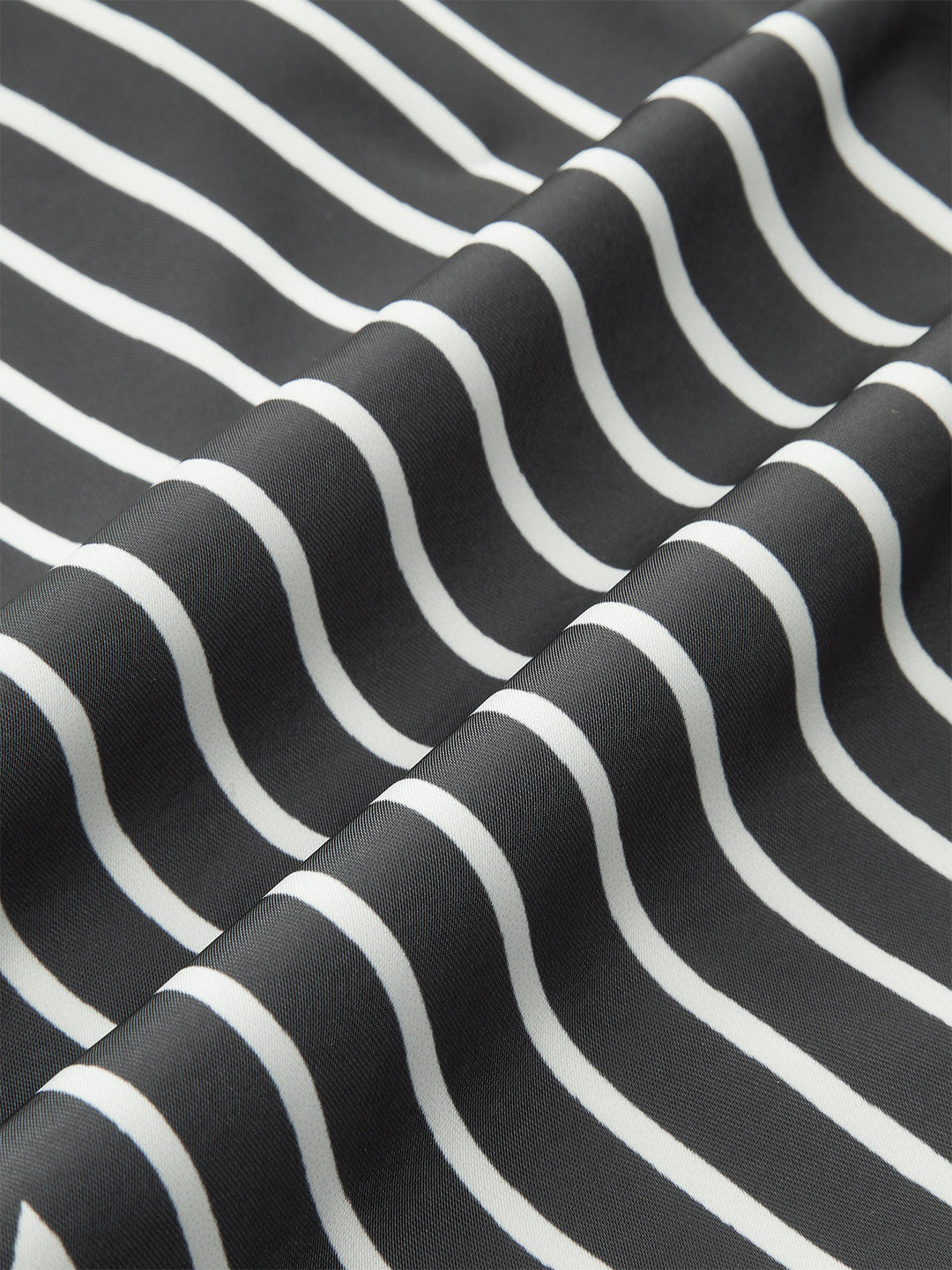 Semi-Sheer Striped Wrap-Front Knotted Top