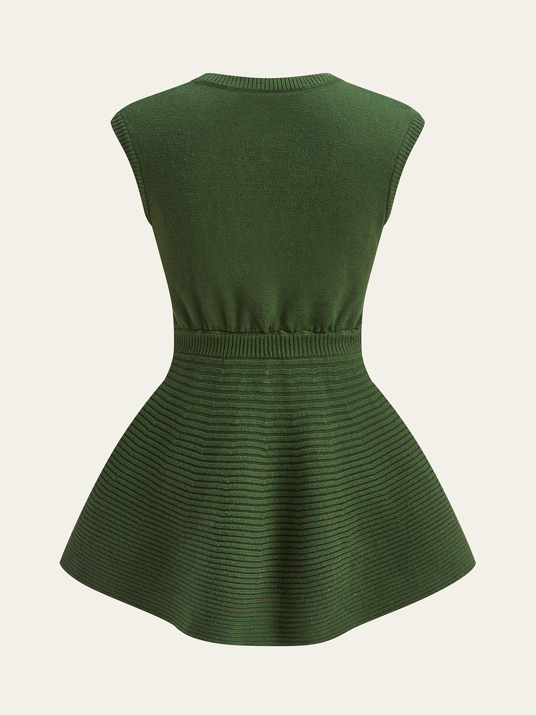 Cable Knit Peplum Sweater Vest