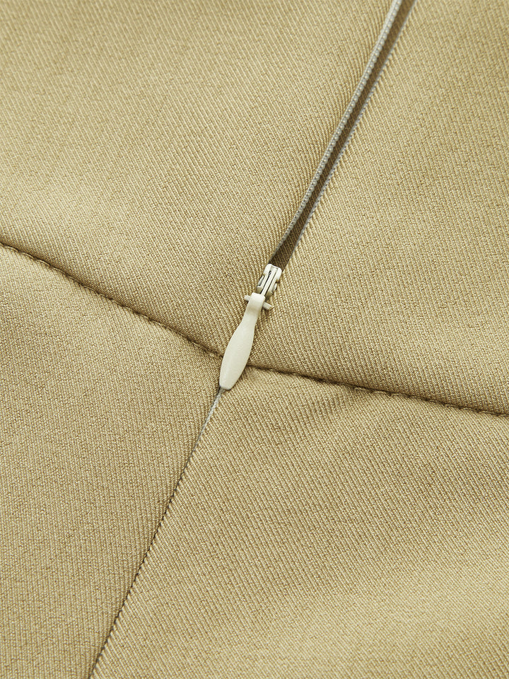 Asymmetric Ruched Mid-Waisted Pants