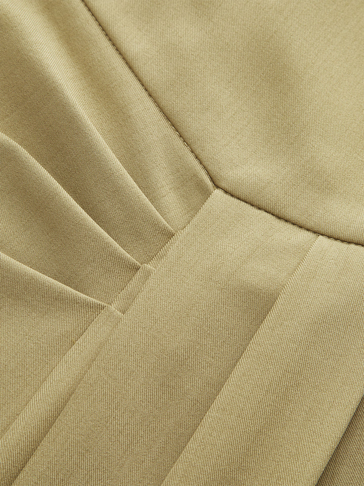 Asymmetric Ruched Mid-Waisted Pants