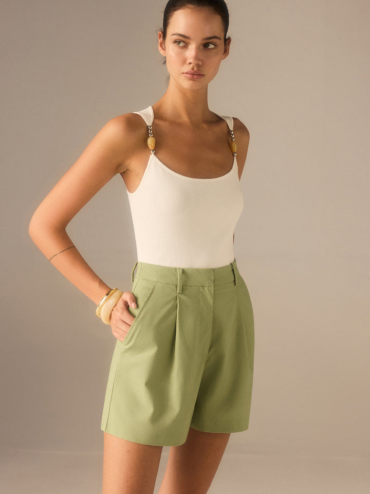 Linen & Cotton Pocketed Shorts