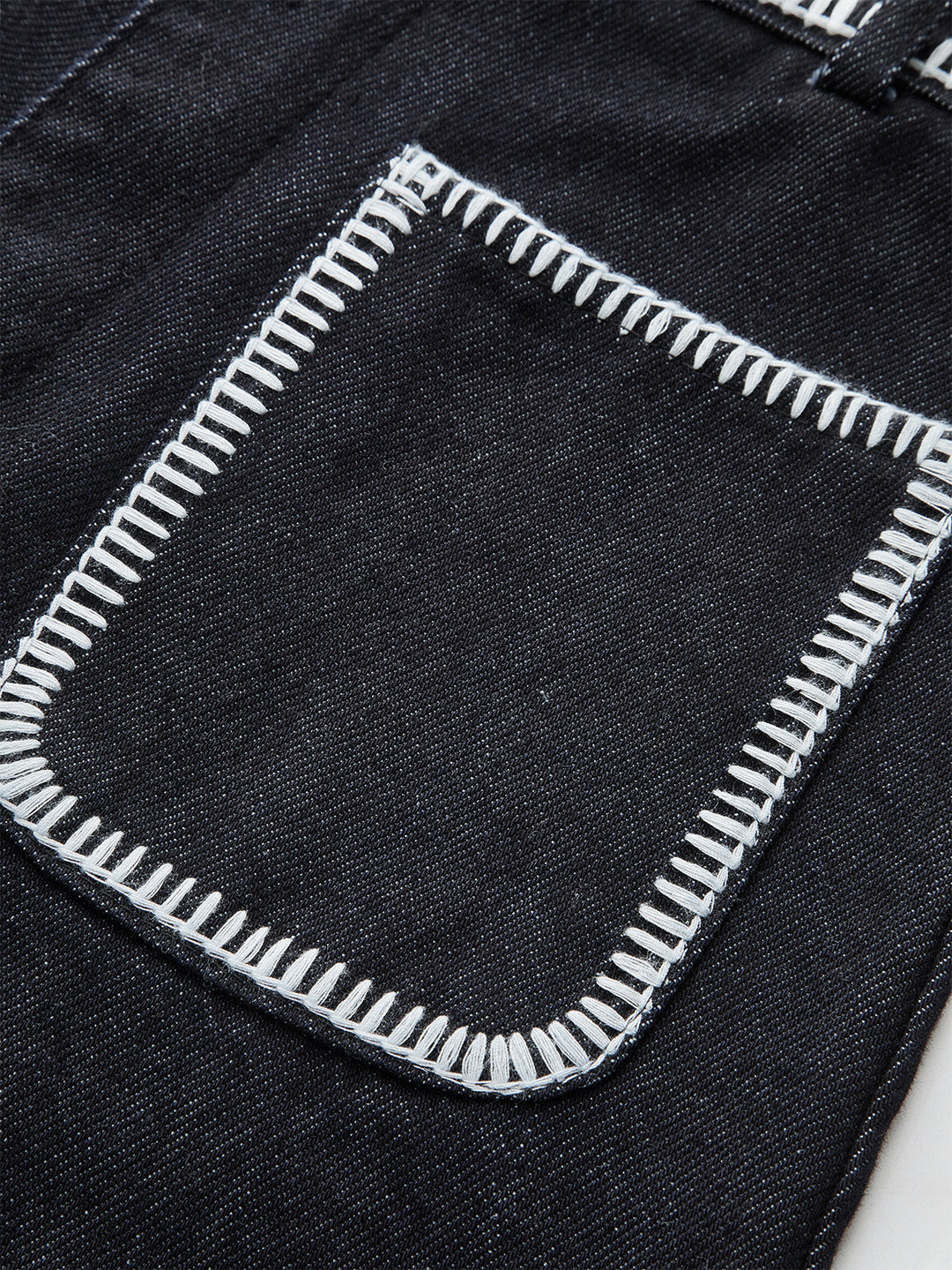 Contrast Trim Denim Shorts