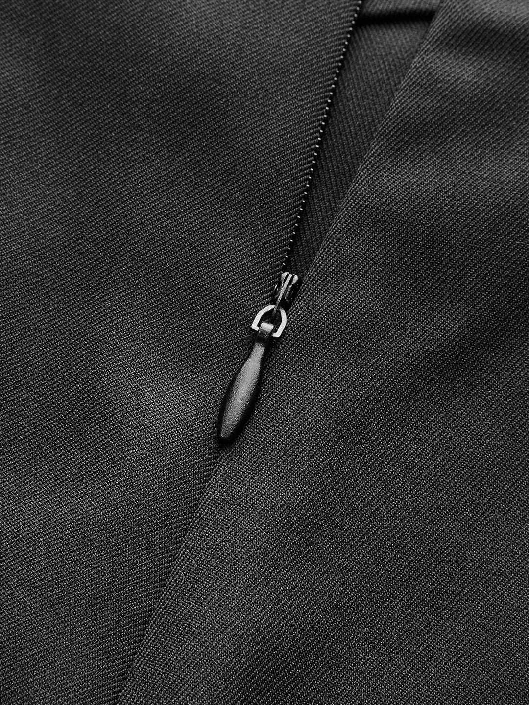 Mid-Waisted Pleated Shorts with Metal Button