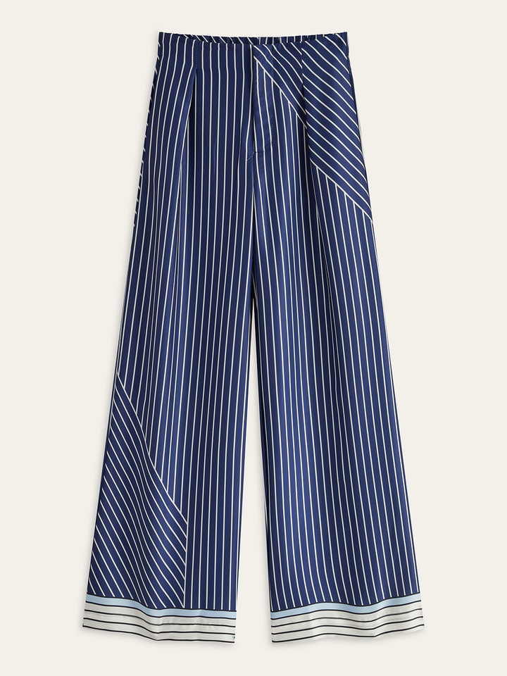 Asymmetrical Stripe Pants