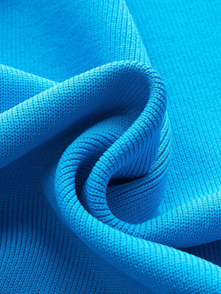 Ruffled Sleeve Peplum Hem Knit Top