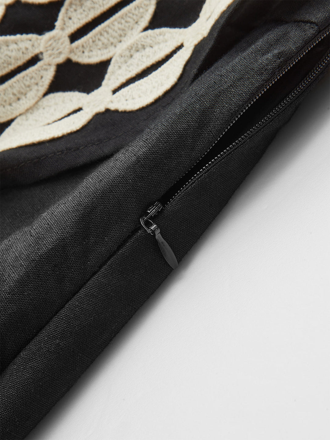 Color-Block Woven-Trim Wrap Mini Skirt