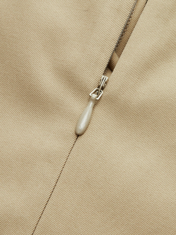 Pocketed Lace-Up Mini Dress