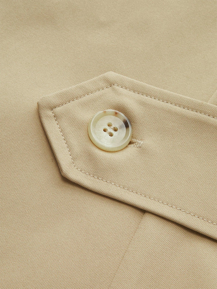 Pocketed Lace-Up Mini Dress