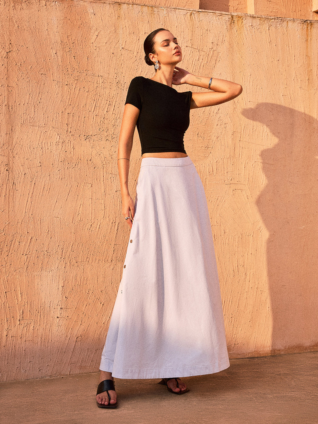 Button-Down Maxi Skirt
