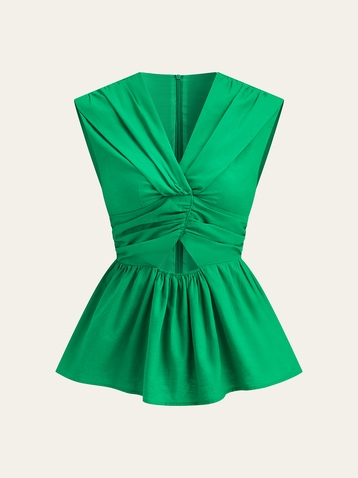 Twisted Peplum Tank-Top