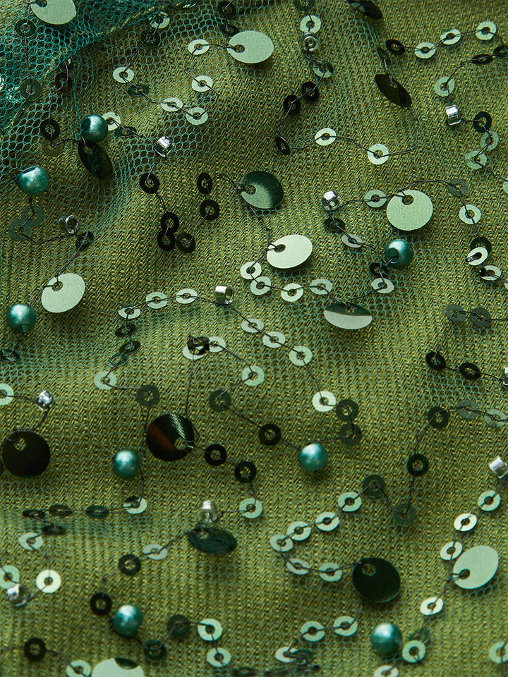 Sequin Cami Top and Elastic Waist Shorts Set