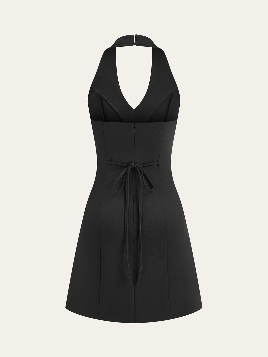 Metal Button Halter Dress