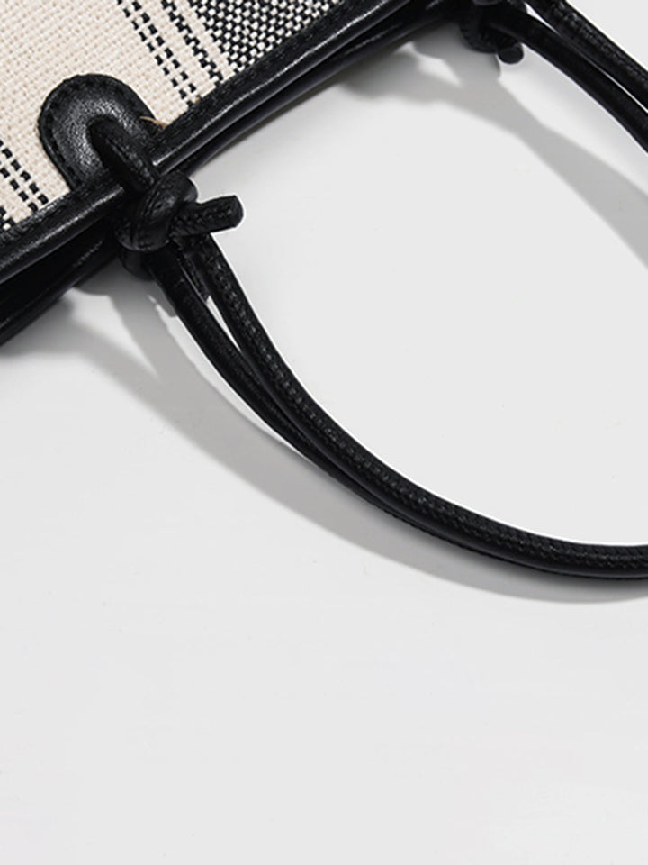 Striped Linen Tote Bag