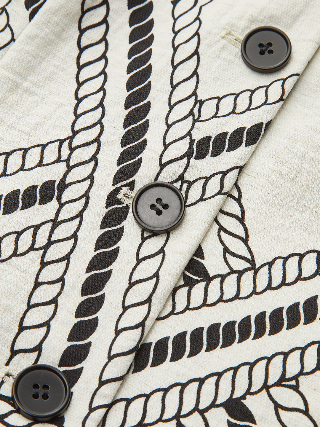 Rope-Pattern Print Vest