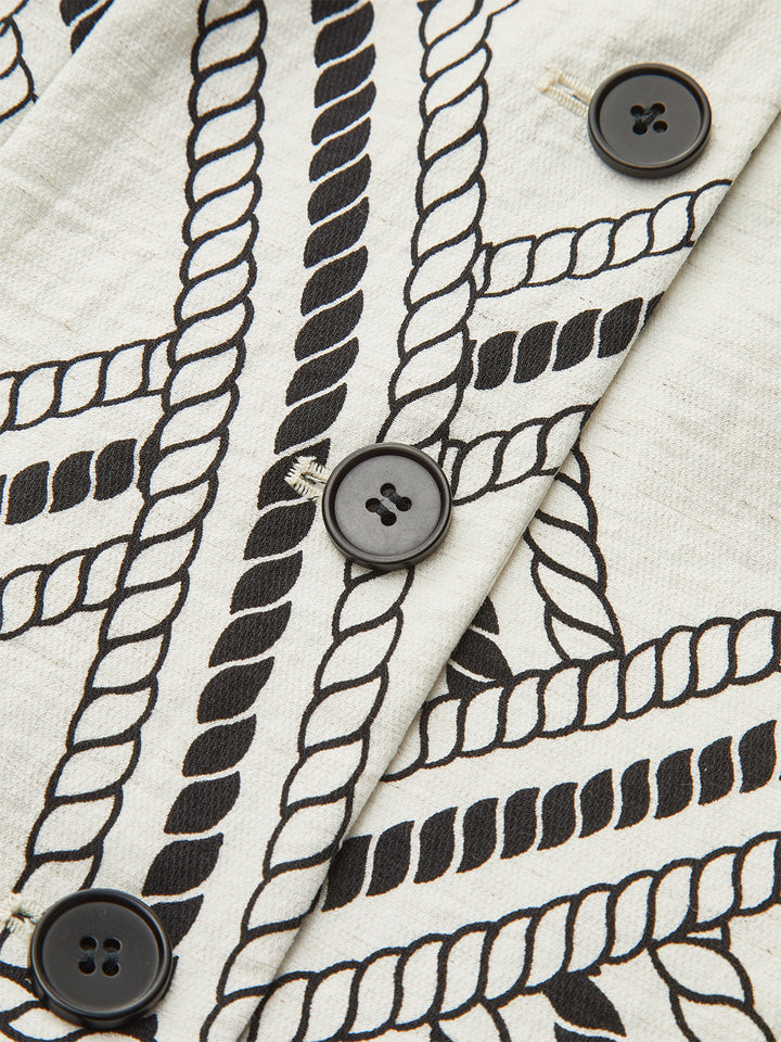 Rope-Pattern Print Vest