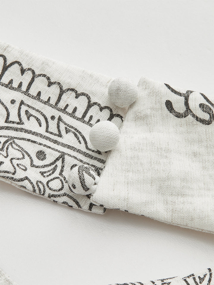 Boho Print Halter Backless Top