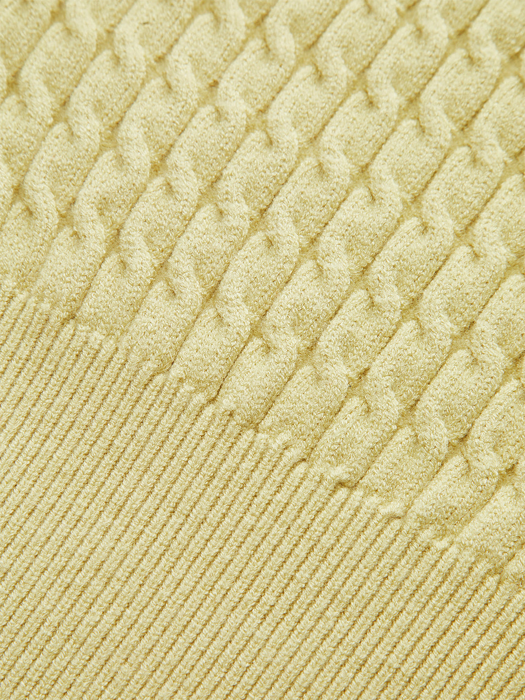 Metal Button Cable Knit Waist-Cinching Vest