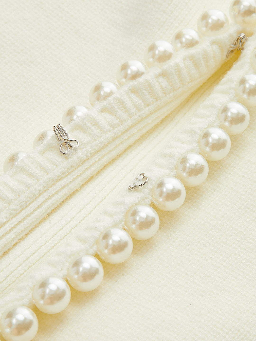 Pearl Decor Cap Sleeve Cardigan