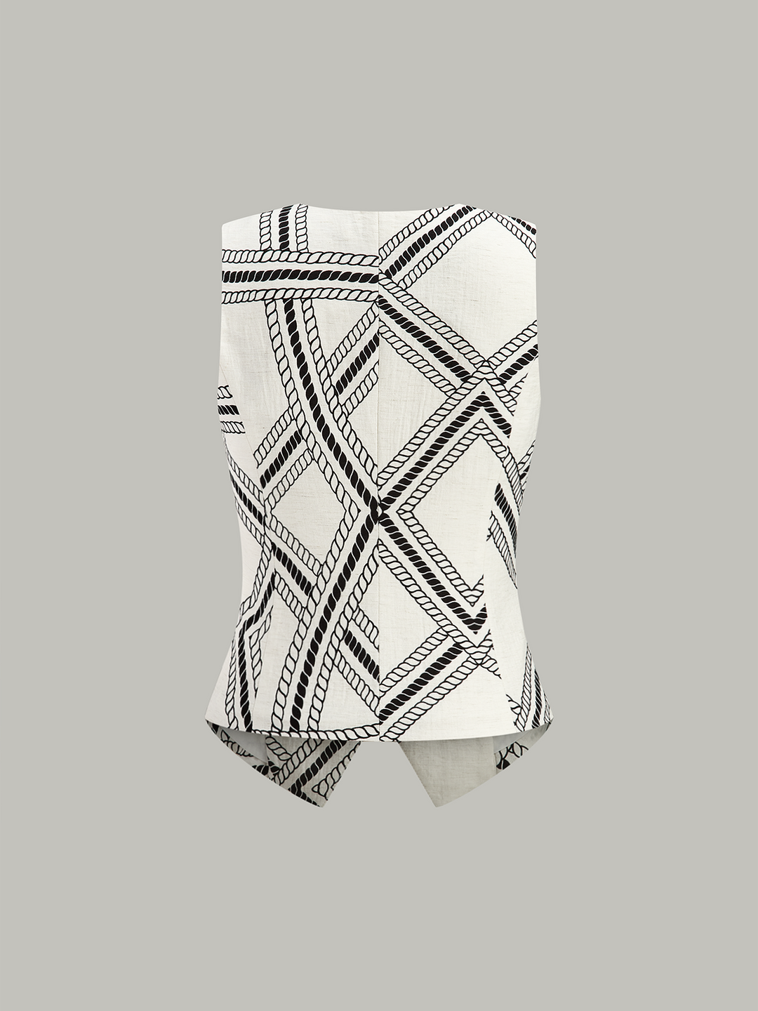 Rope-Pattern Print Vest
