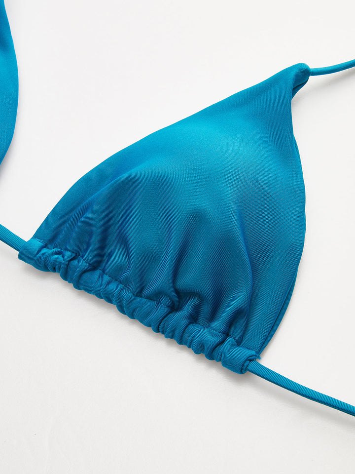 Triangle Top and Two Bottom Style Bikini Set