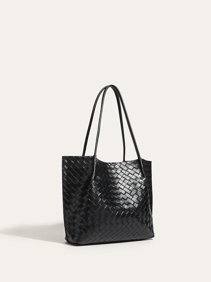 Woven PU Tote Bag