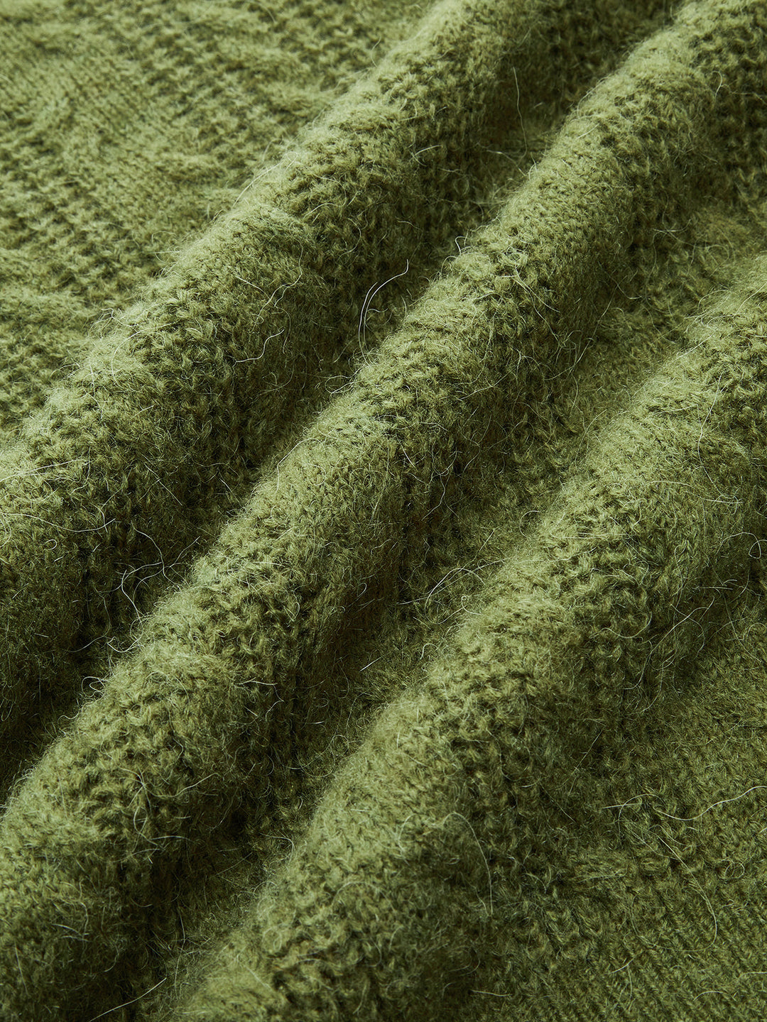 Cable-Knit Mock Neck Short-Sleeve Sweater Top