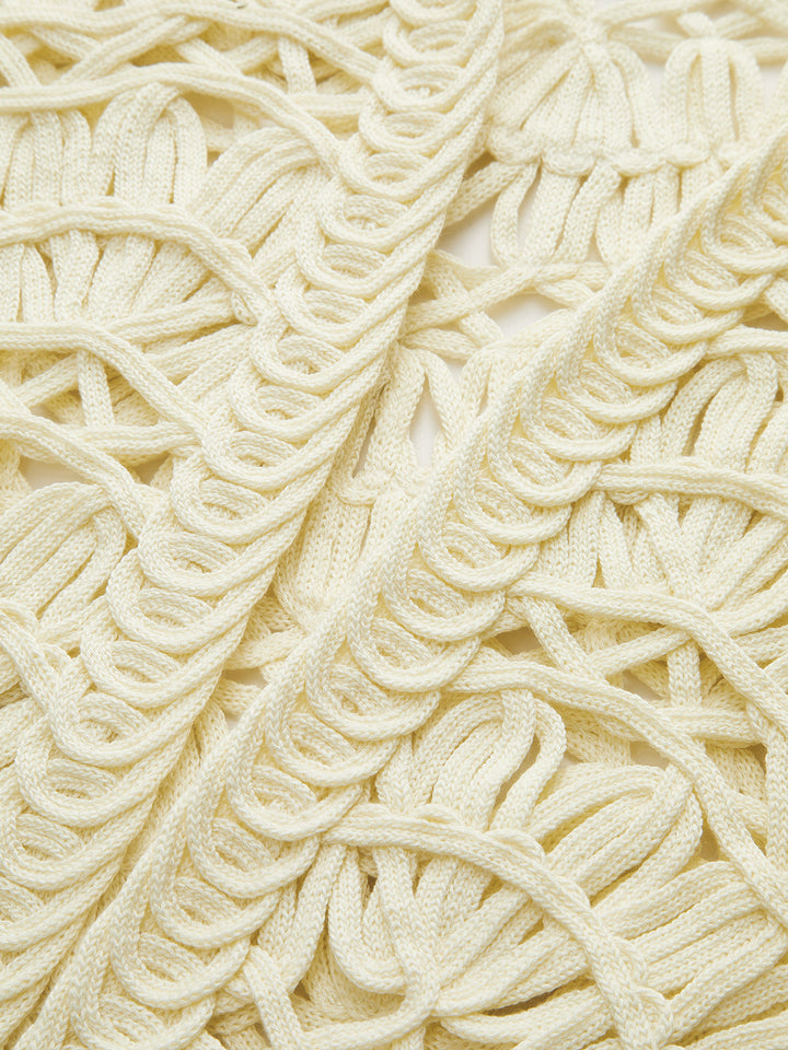 Shell Embellished Crochet Vest