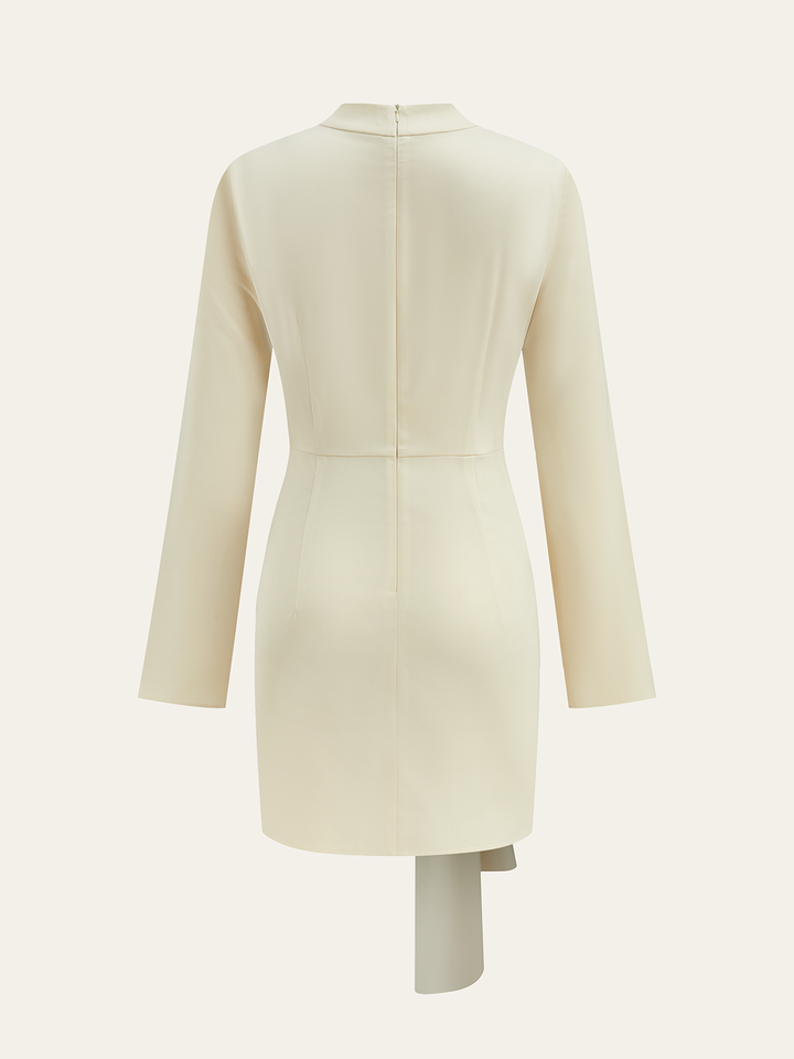 Cowl Neck Tie-Waist Dress