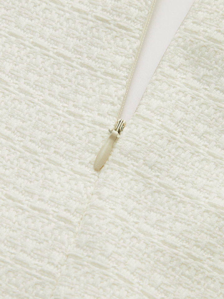 Textured V-Neck Peplum Top