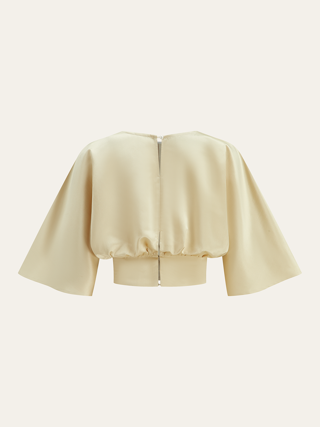 Metal Detail Satin Crop Top