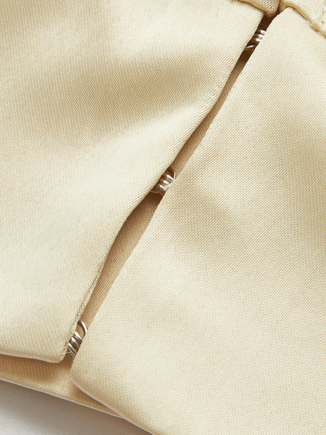 Metal Detail Satin Crop Top