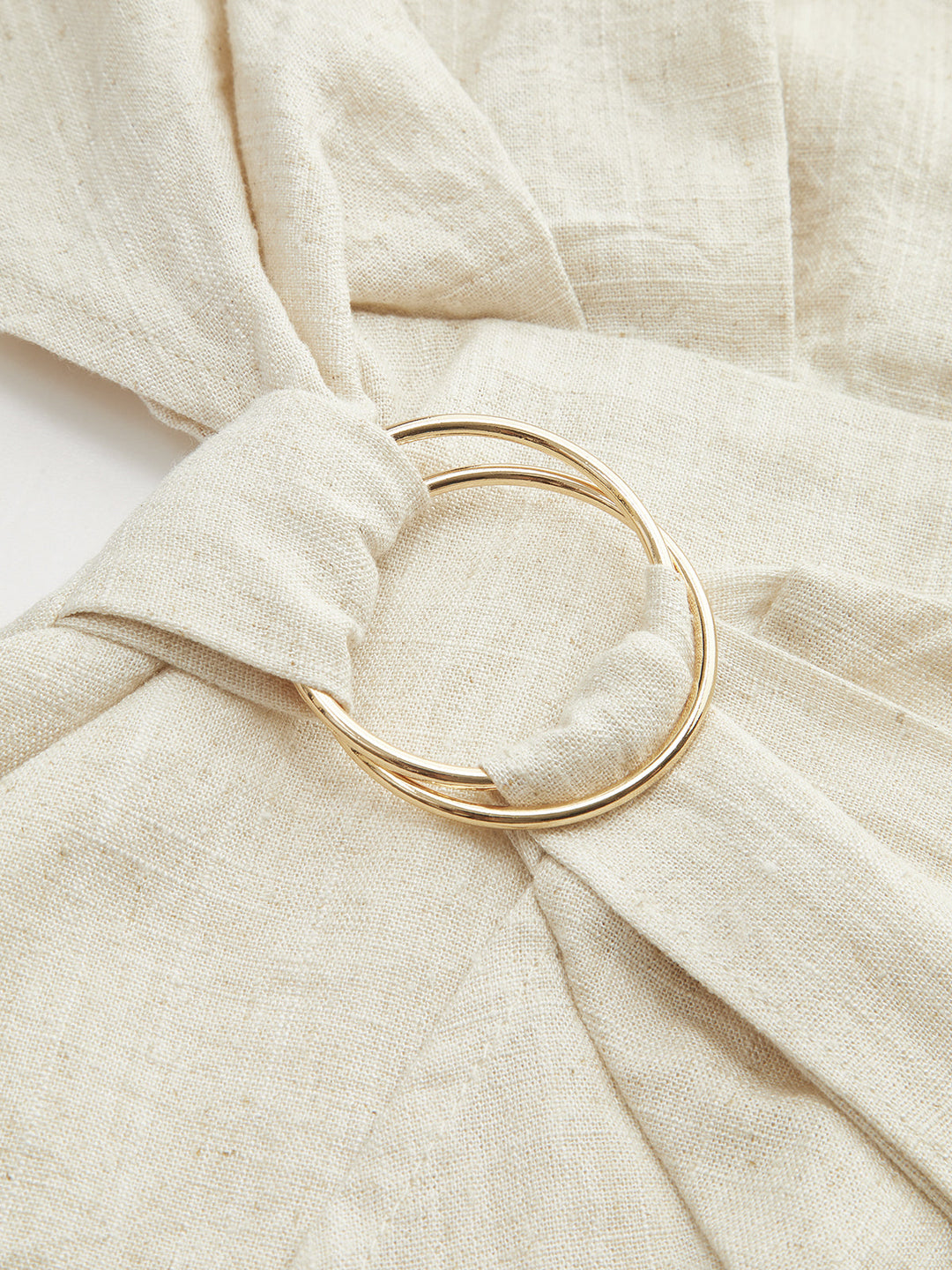 Cotton & Linen Kimono Sleeve Wrap Dress