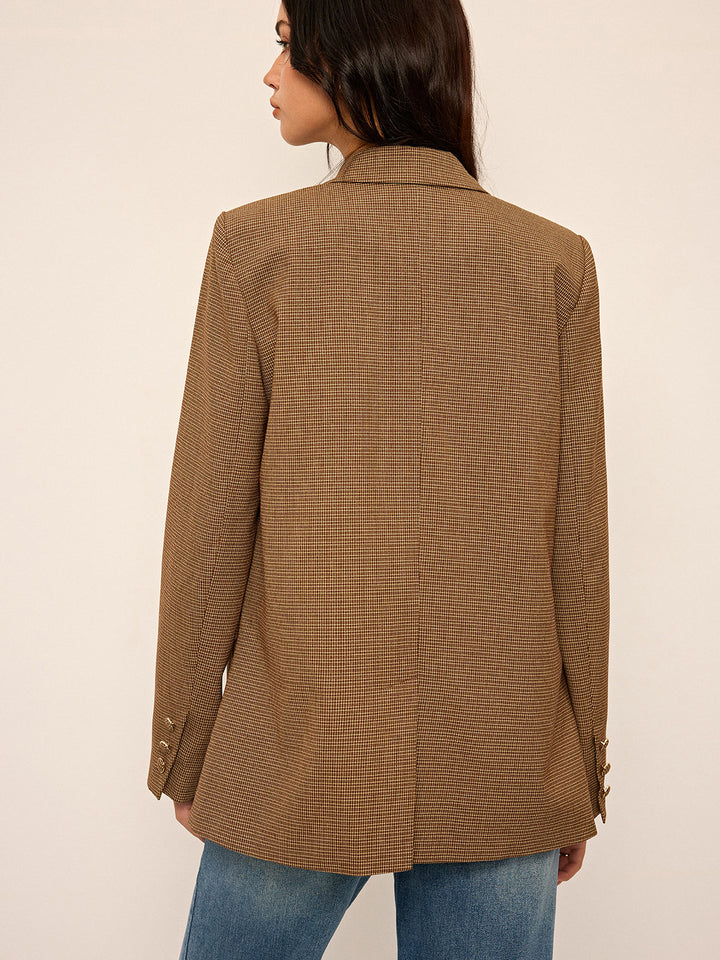 Houndstooth Oversized Blazer
