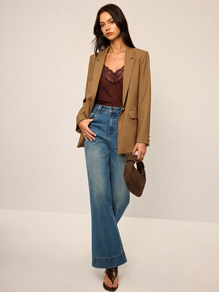 Houndstooth Oversized Blazer