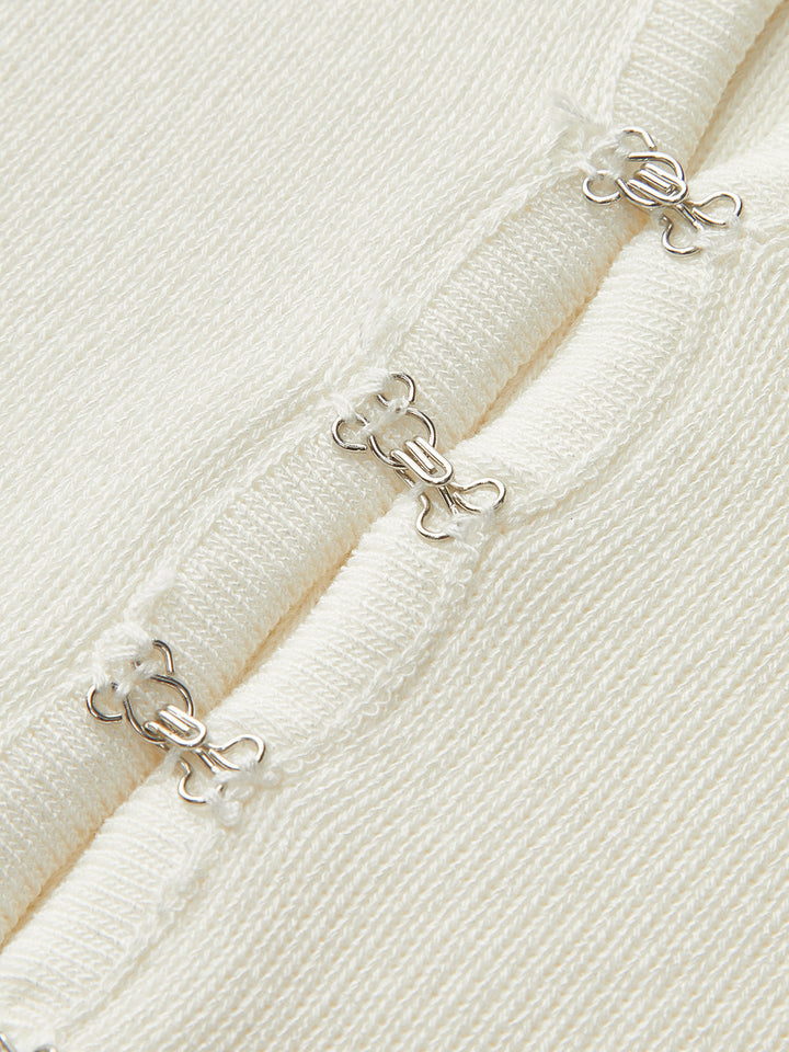 Belted V-Neck Knit Cardigan