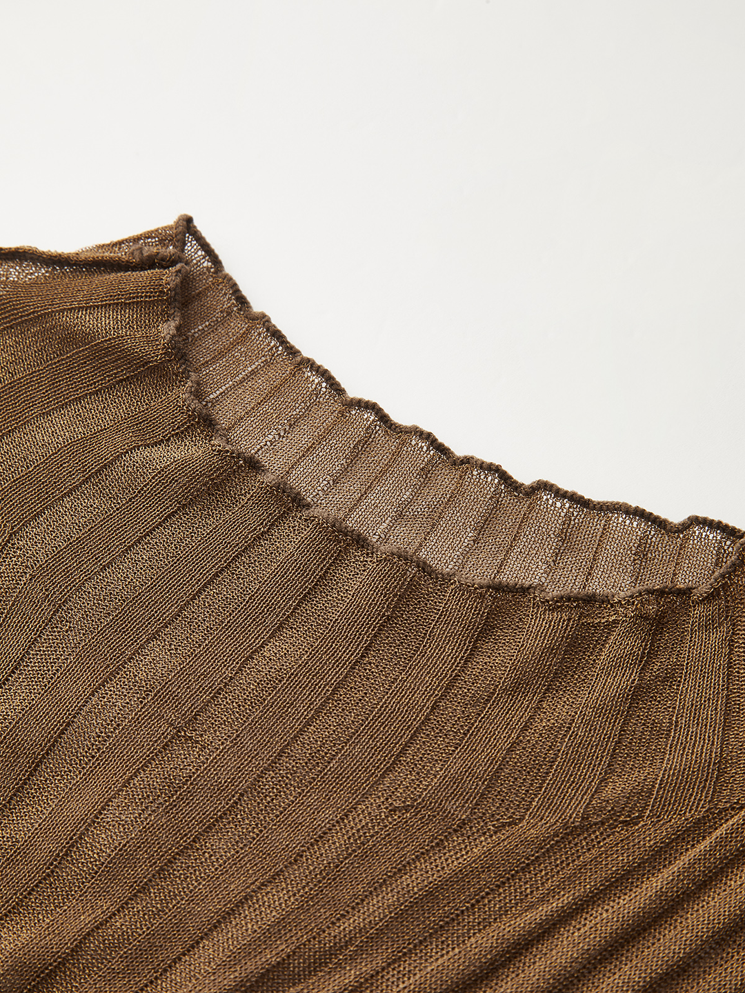 Mock Neck Sheer Paneled Sleeveless Top