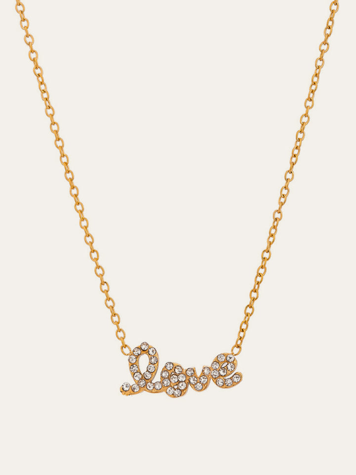 Crystal-Embellished Pendant Necklace