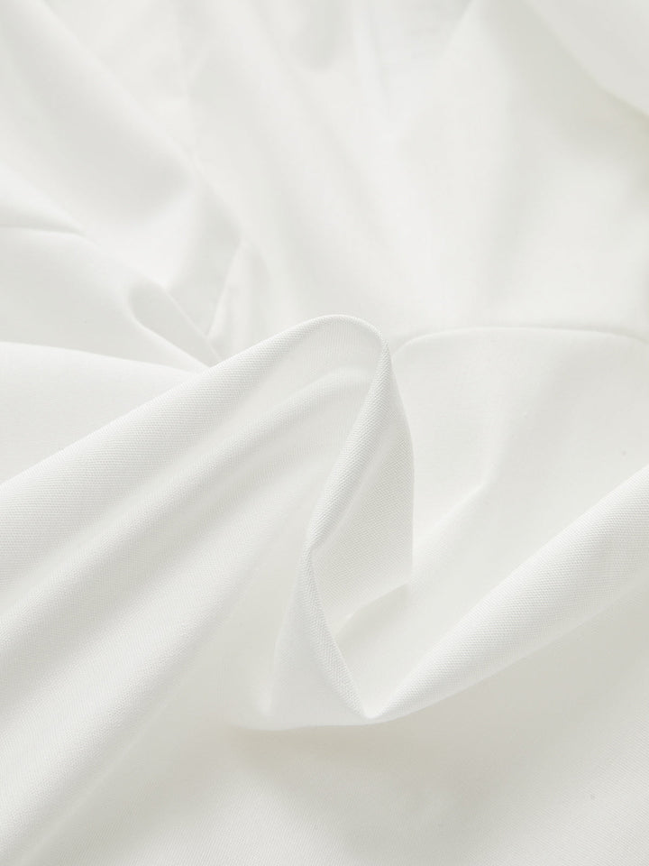 Asymmetric Wrap Shirt with Metal Buckle