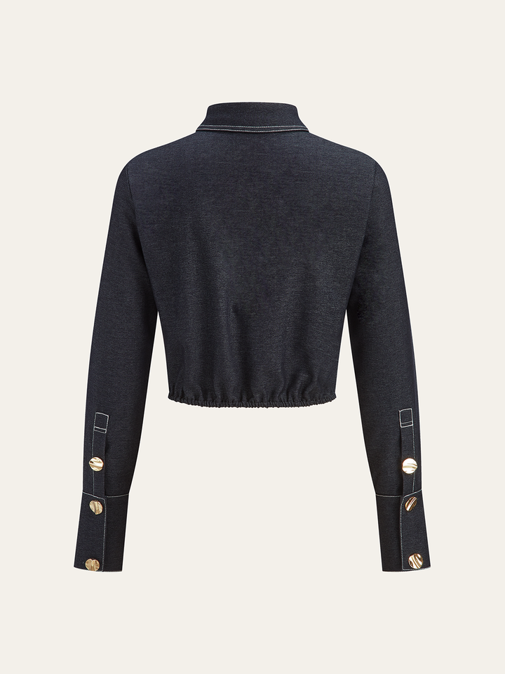 Metal Button Twist Shirt