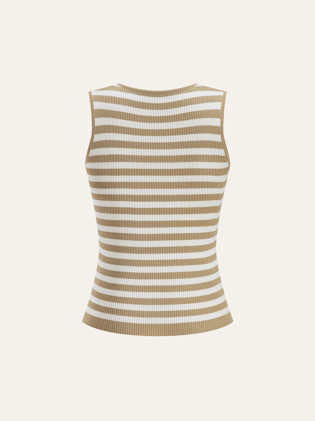 Striped Sleeveless Knit Vest