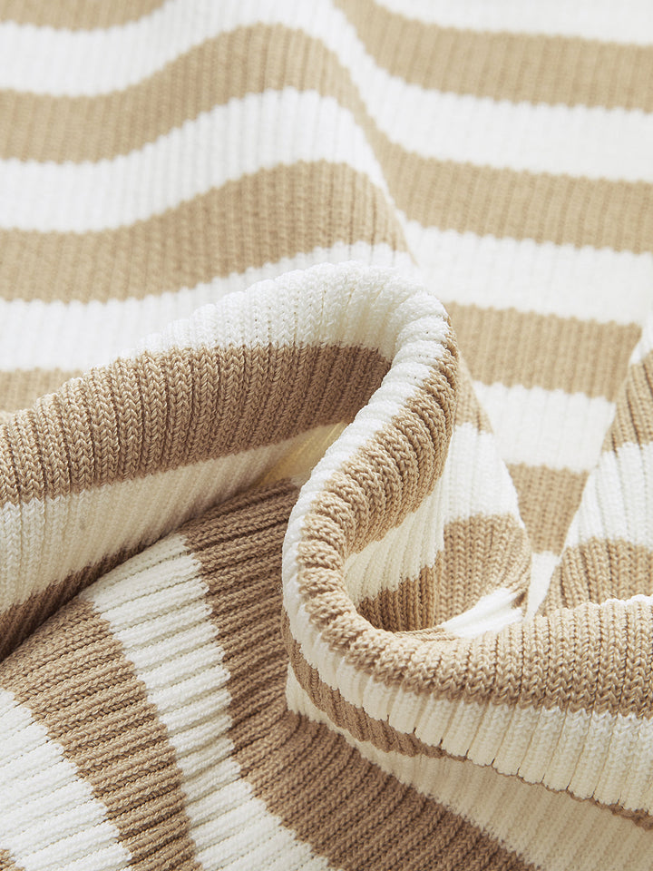 Striped Sleeveless Knit Vest