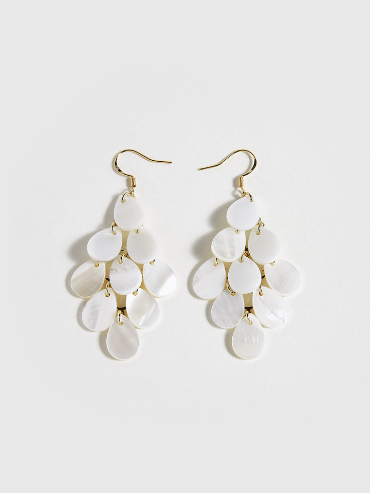 Shell Tassel Drop Earrings