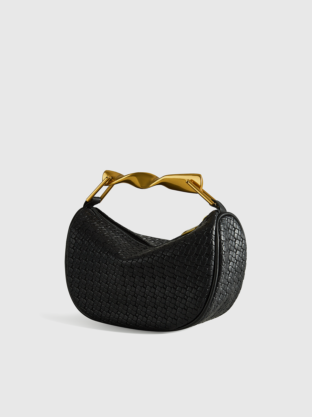 Textured PU Leather Bag with Chain Strap