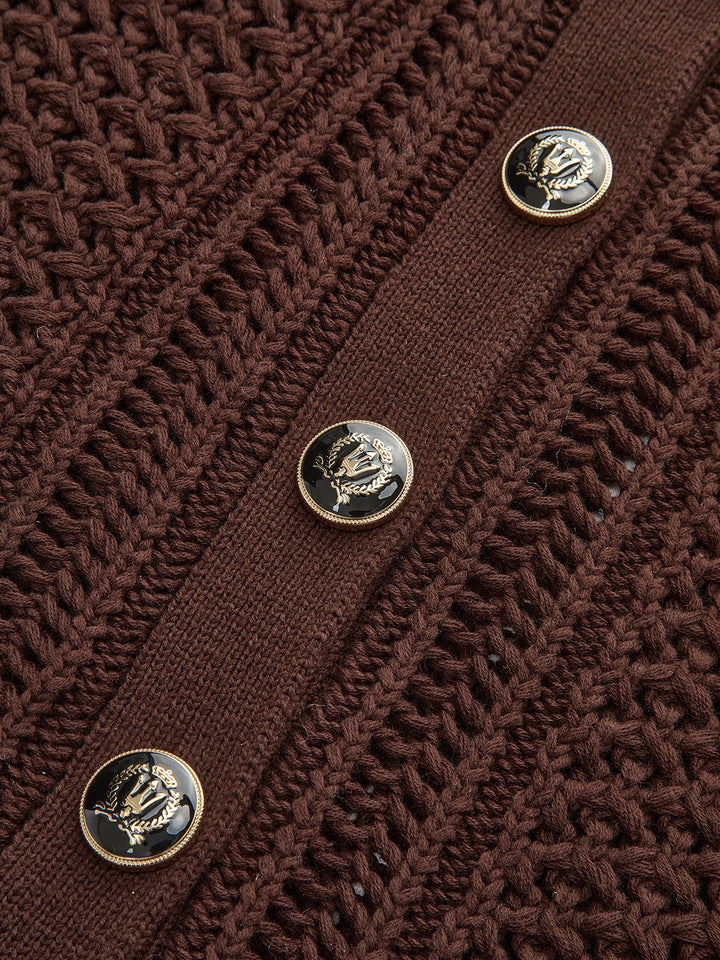 Button Front Sweater Vest