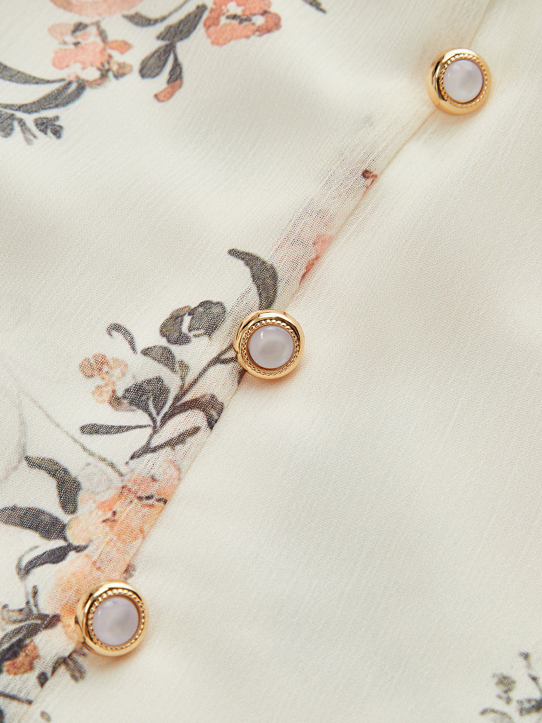 Semi-Sheer Floral Print Chiffon Tiered Dress