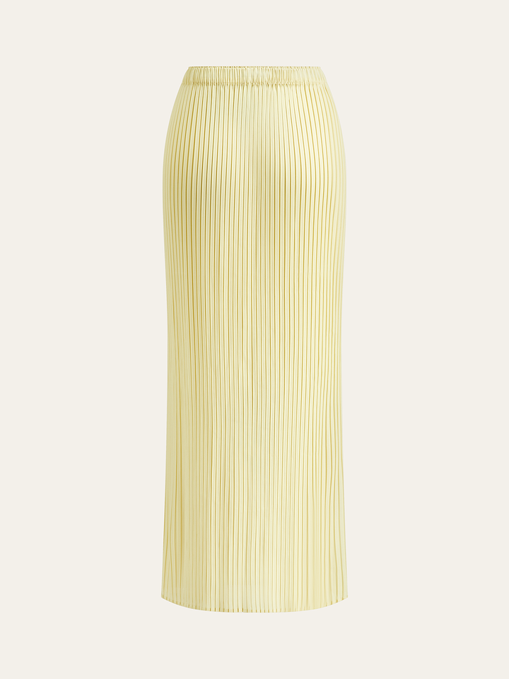 Floral Print Pleated Midi Skirt