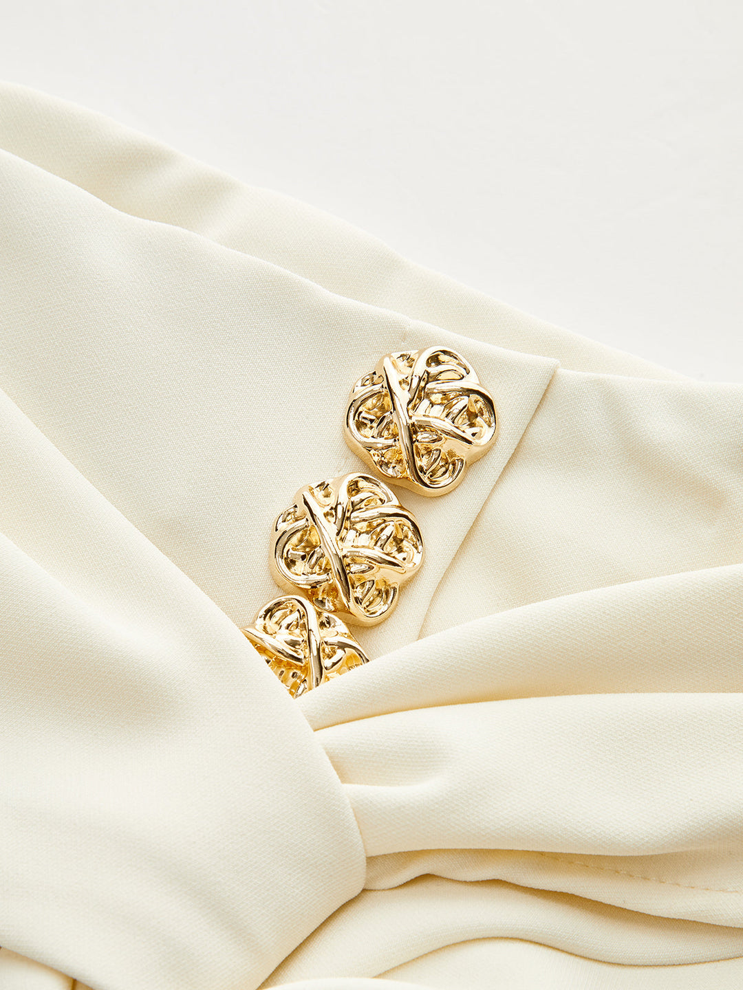 Metal Detail Slit Midi Skirt