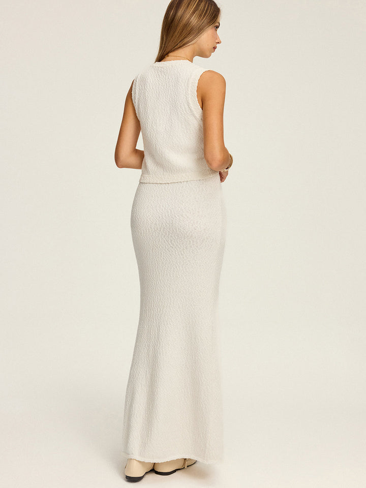 Textured Knit Maxi Skirt